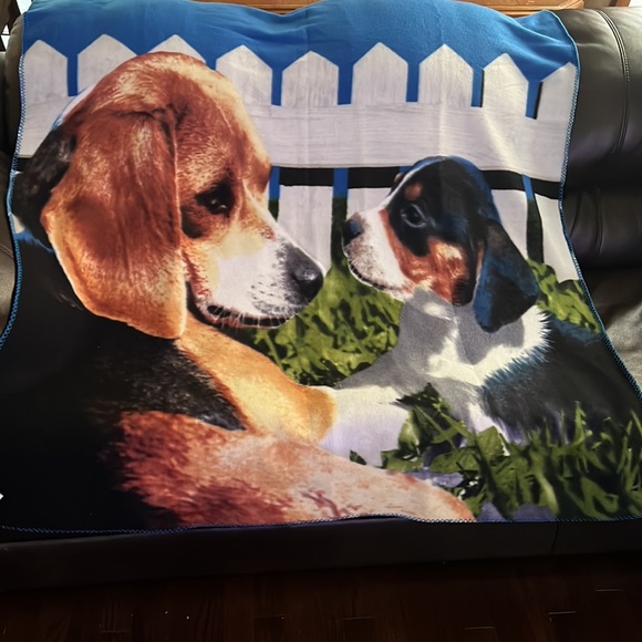 Fleece Dogs Image Fun Throw Blanket - Picture 3 of 11